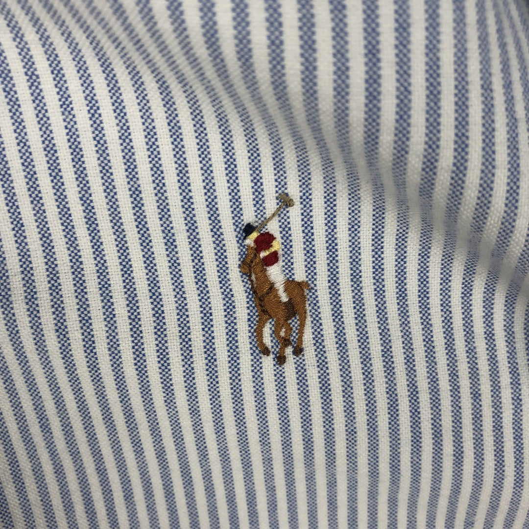 Ralph Lauren Classic Fit Long Sleeve Button Down Striped Shirt Men's XL cotton blue type Vintage Second Hand