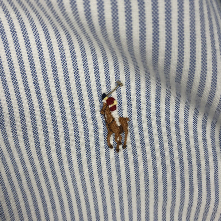 Ralph Lauren Classic Fit Long Sleeve Button Down Striped Shirt Men's XL cotton blue type Vintage Second Hand