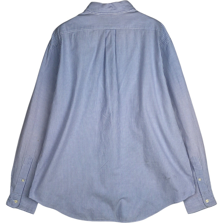Ralph Lauren Classic Fit Long Sleeve Button Down Striped Shirt Men's XL cotton Blue type light blue Vintage Second Hand