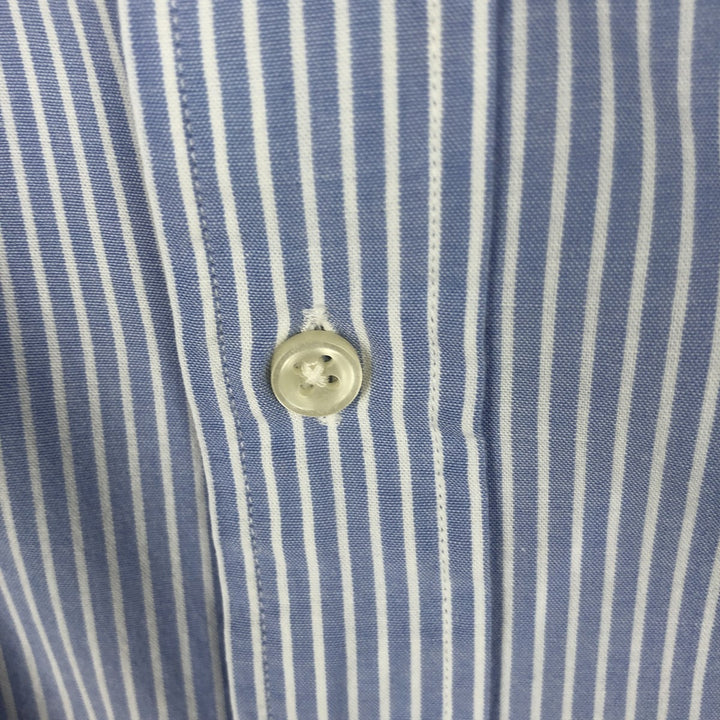 Ralph Lauren Classic Fit Long Sleeve Button Down Striped Shirt Men's XL cotton Blue type light blue Vintage Second Hand
