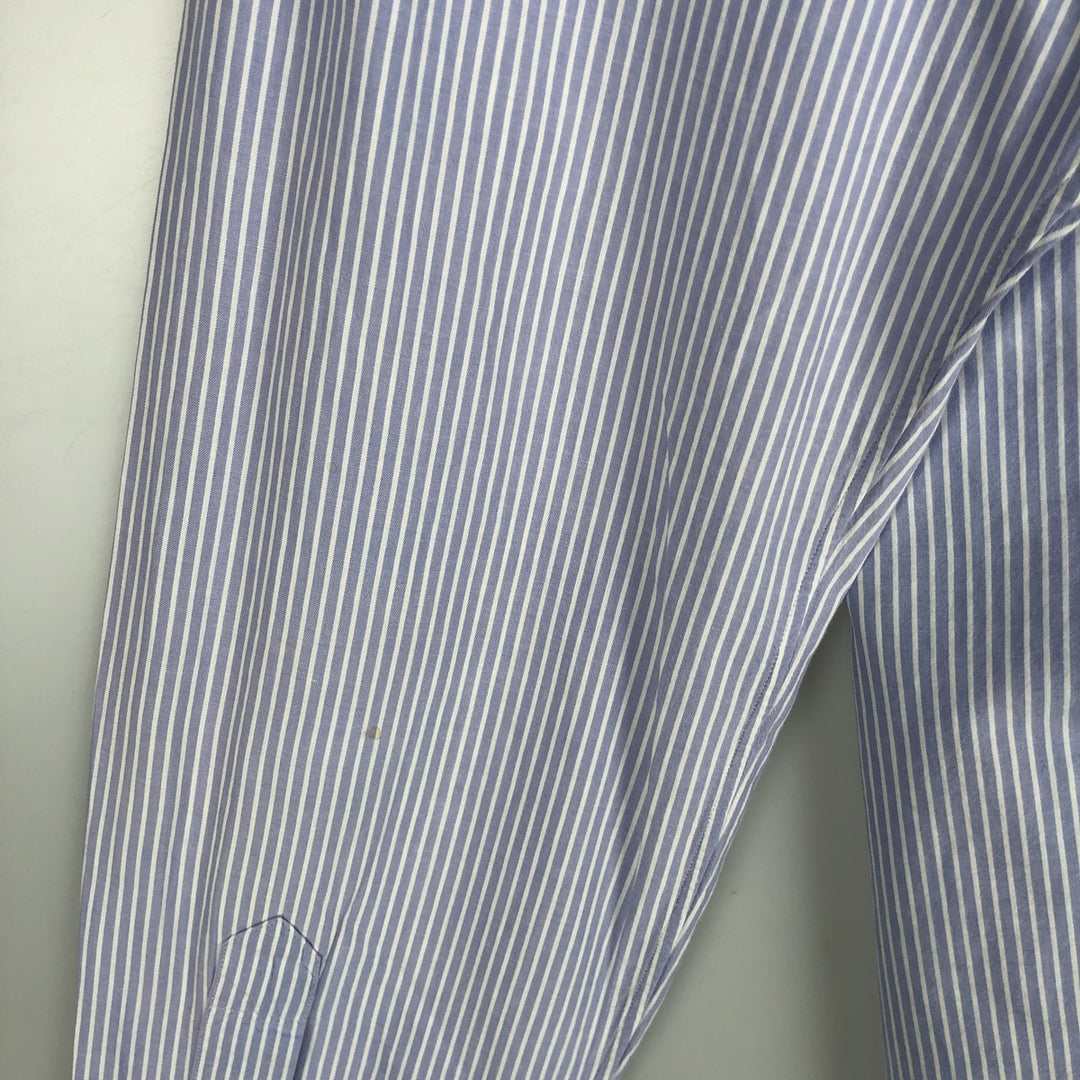 Ralph Lauren Classic Fit Long Sleeve Button Down Striped Shirt Men's XL cotton Blue type light blue Vintage Second Hand