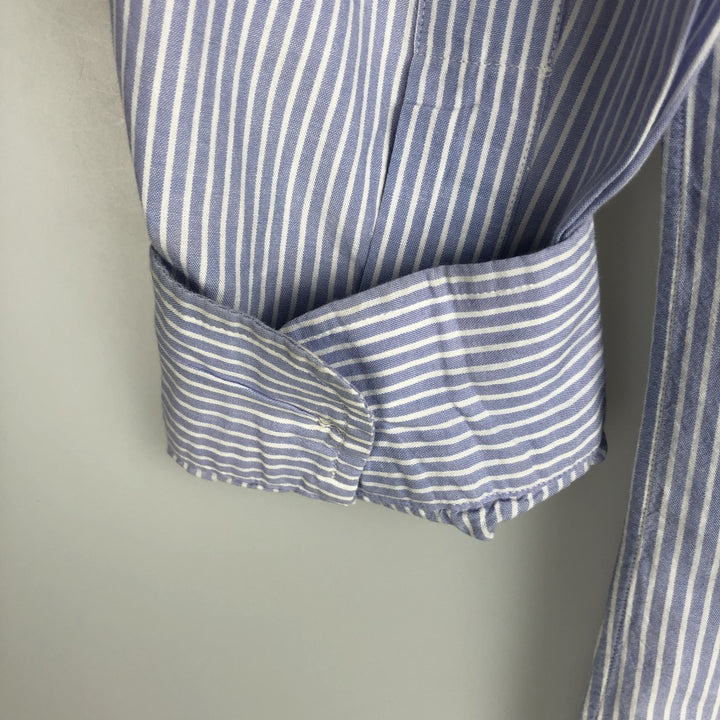 Ralph Lauren Classic Fit Long Sleeve Button Down Striped Shirt Men's XL cotton Blue type light blue Vintage Second Hand