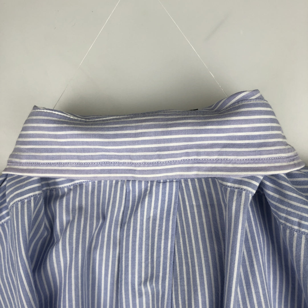 Ralph Lauren Classic Fit Long Sleeve Button Down Striped Shirt Men's XL cotton Blue type light blue Vintage Second Hand