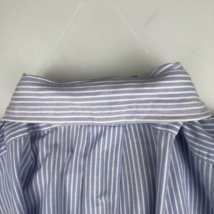 Ralph Lauren Classic Fit Long Sleeve Button Down Striped Shirt Men's XL cotton Blue type light blue Vintage Second Hand