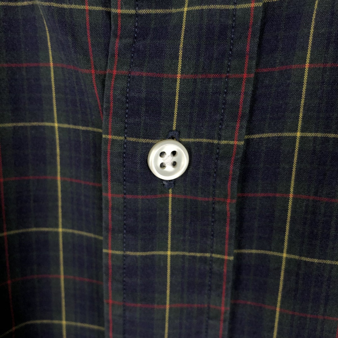Ralph Lauren BLAKE long sleeve button down check shirt, men's size L cotton Green type dark green Vintage Second Hand