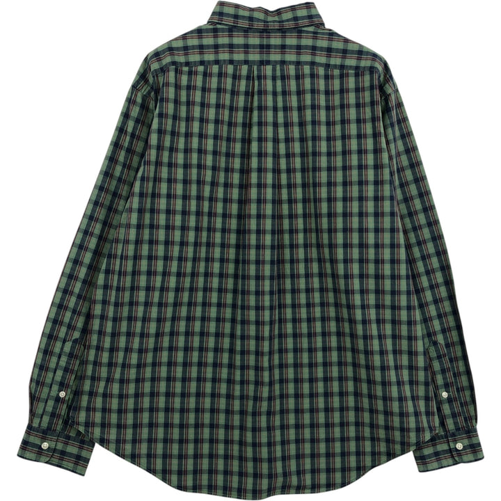 Ralph Lauren Classic Fit Long Sleeve Button Down Check Shirt Men's XL cotton green type Vintage Second Hand