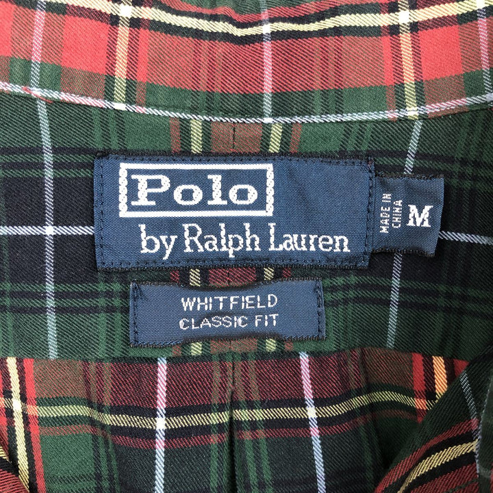 Ralph Lauren POLO by Ralph Lauren WHITFIELD CLASSIC FIT Long-Sleeve Cotton Check Shirt, Men's Size M (approx.) cotton red type Vintage Second Hand