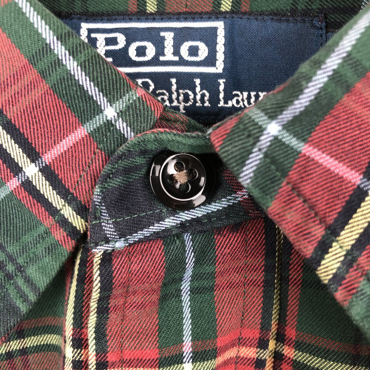 Ralph Lauren POLO by Ralph Lauren WHITFIELD CLASSIC FIT Long-Sleeve Cotton Check Shirt, Men's Size M (approx.) cotton red type Vintage Second Hand