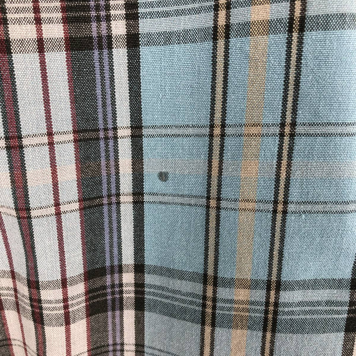 Ralph Lauren BLAKE long sleeve button down check shirt, men's size L cotton Blue type light blue Vintage Second Hand