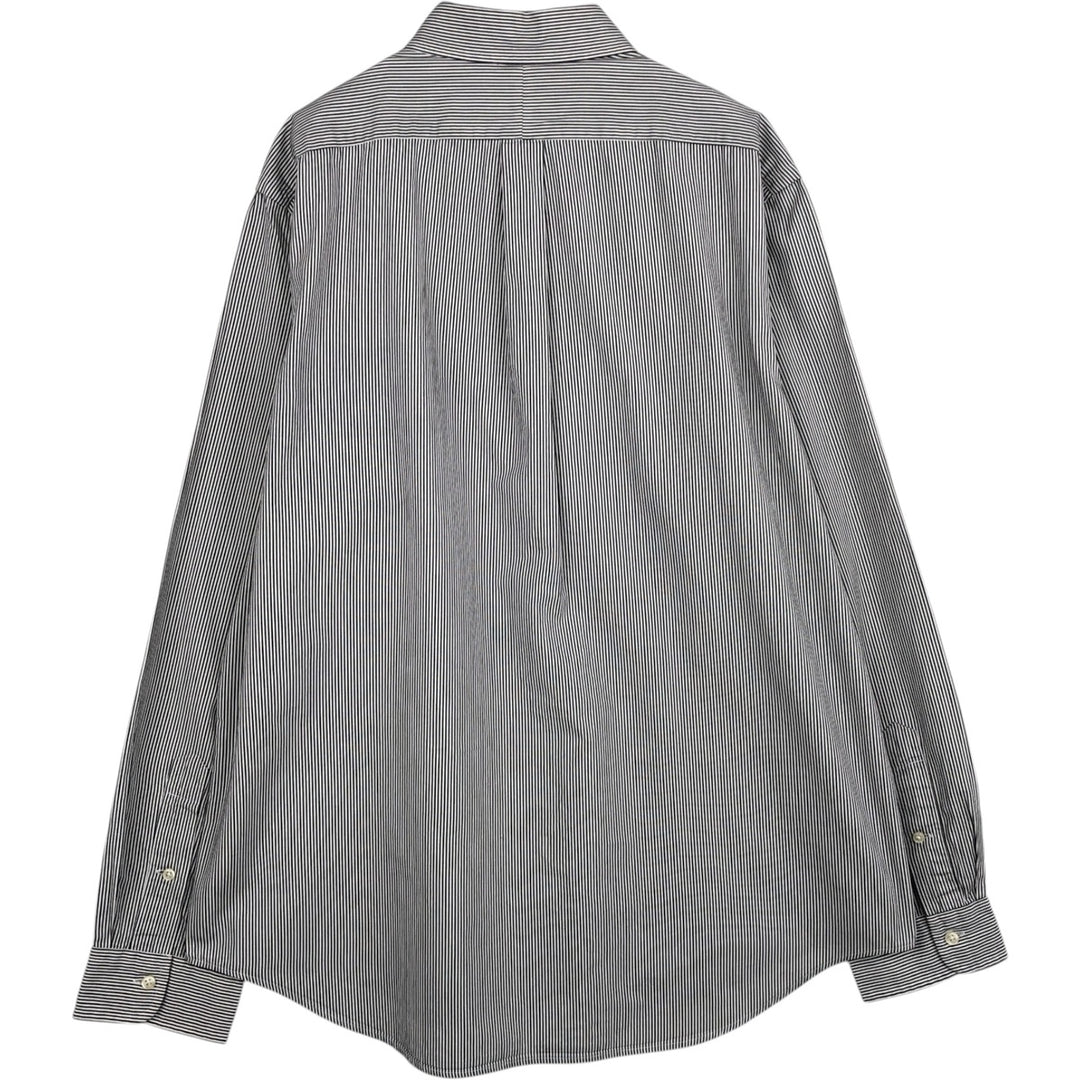 Ralph Lauren long sleeve button down striped shirt, men's XL size cotton white type Vintage Second Hand