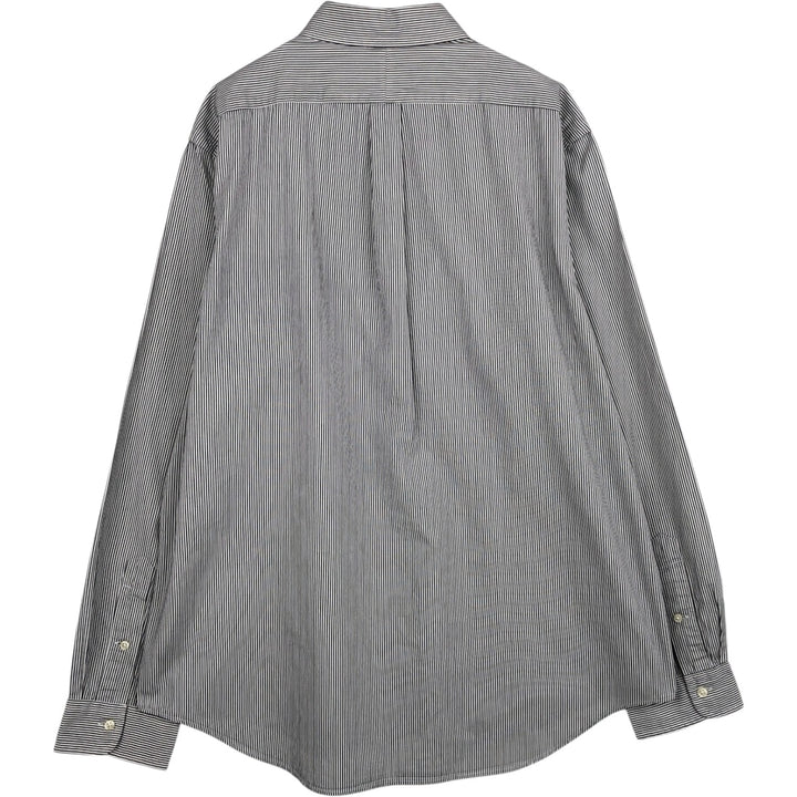 Ralph Lauren long sleeve button down striped shirt, men's XL size cotton white type Vintage Second Hand