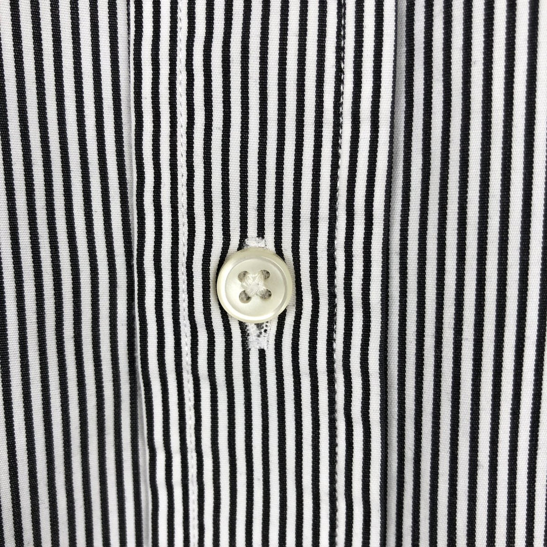 Ralph Lauren long sleeve button down striped shirt, men's XL size cotton white type Vintage Second Hand