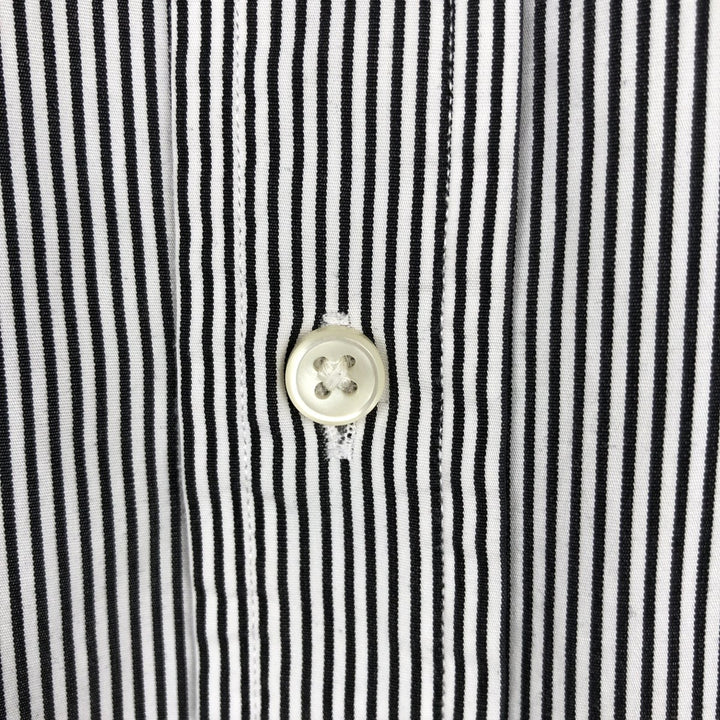 Ralph Lauren long sleeve button down striped shirt, men's XL size cotton white type Vintage Second Hand