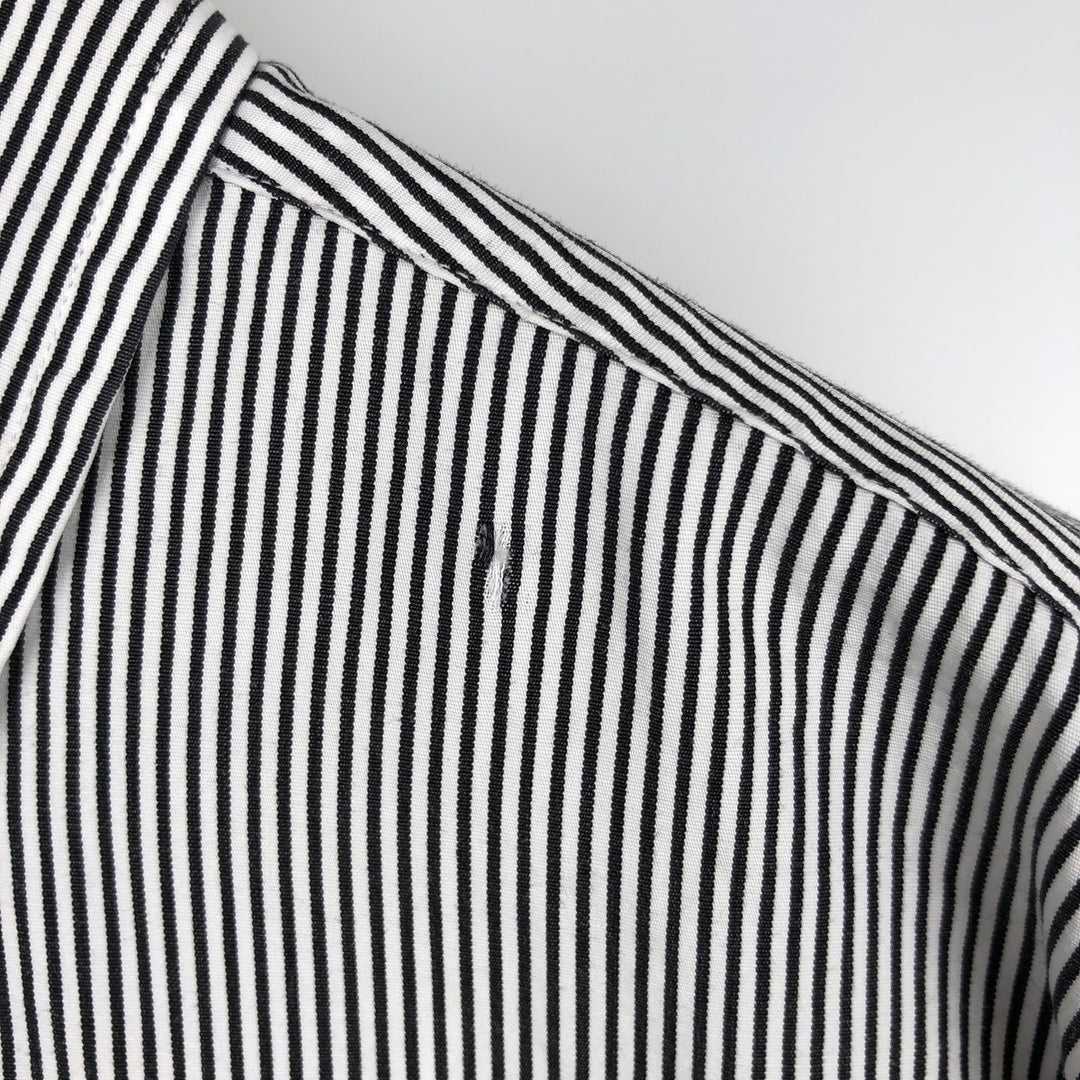 Ralph Lauren long sleeve button down striped shirt, men's XL size cotton white type Vintage Second Hand