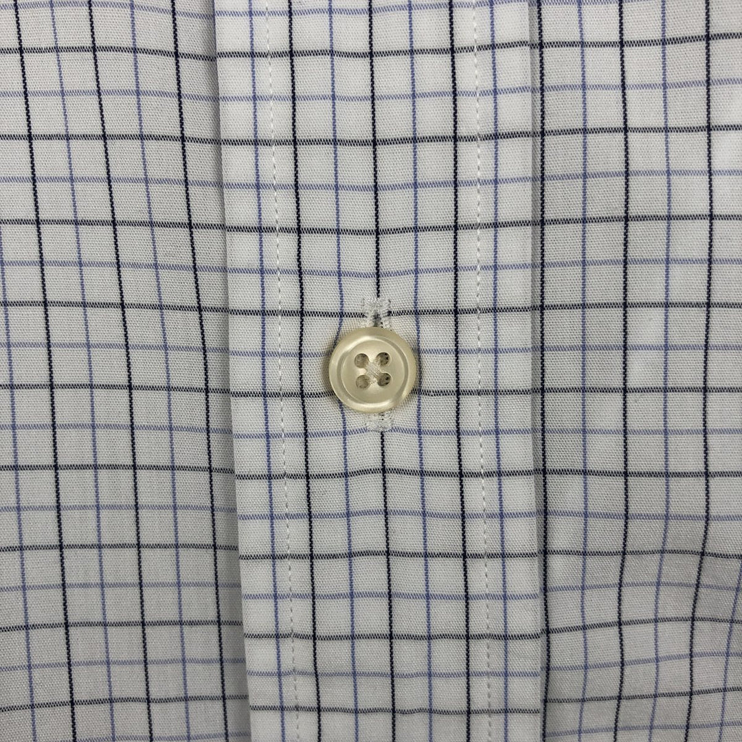 Ralph Lauren YARMOUTH Long Sleeve Button Down Check Shirt Men's XL cotton white type Vintage Second Hand