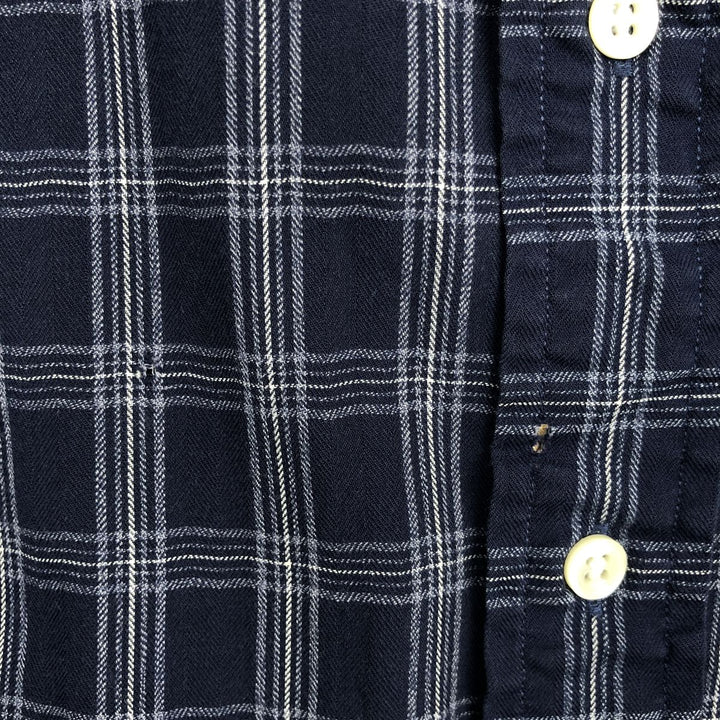 Ralph Lauren BLAKE long sleeve button down check shirt, men's XL size cotton navy blue type Vintage Second Hand