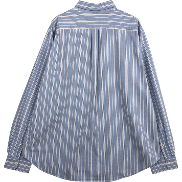 Ralph Lauren Classic Fit Long Sleeve Button Down Striped Shirt Men's XXL cotton Blue type light blue Vintage Second Hand