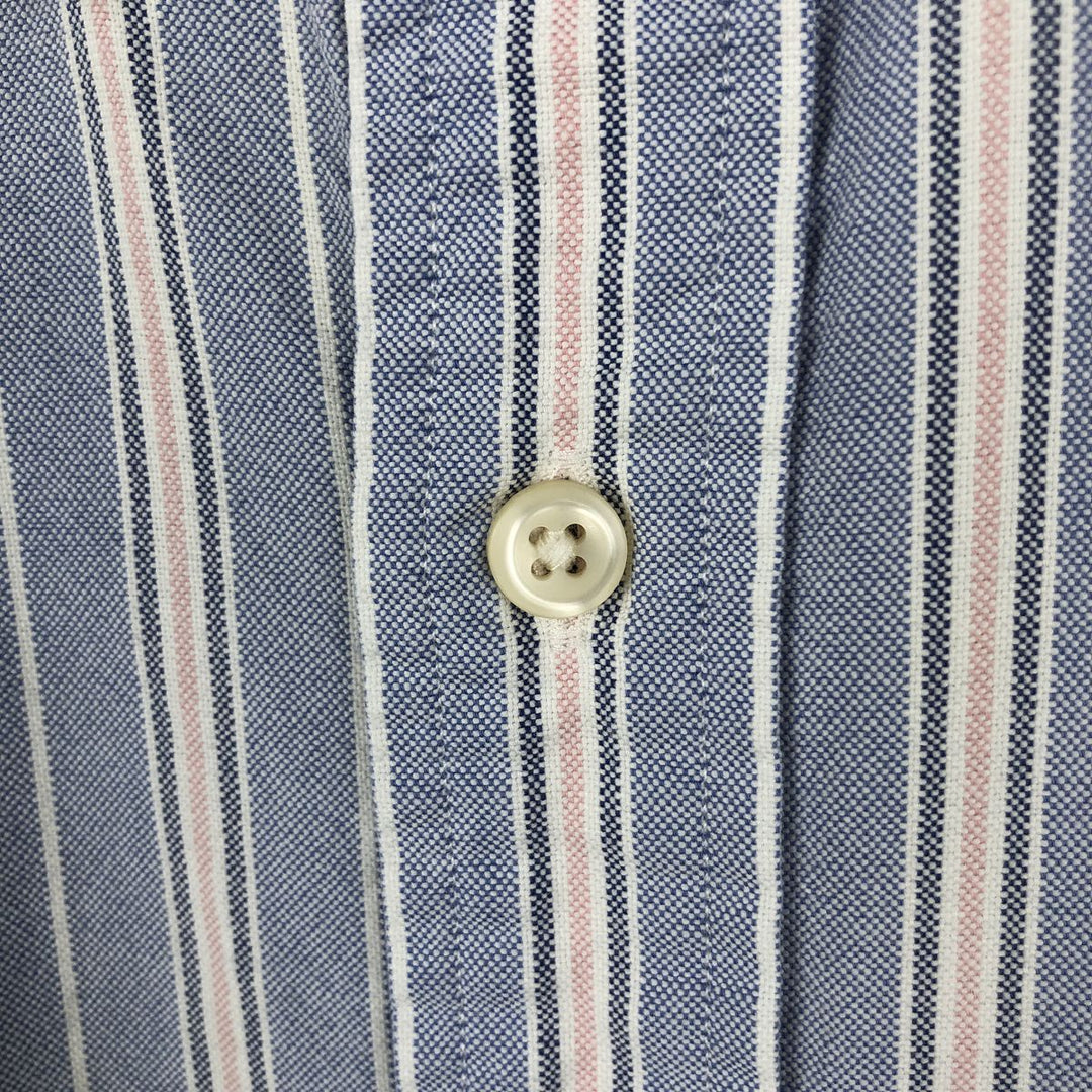 Ralph Lauren Classic Fit Long Sleeve Button Down Striped Shirt Men's XXL cotton Blue type light blue Vintage Second Hand
