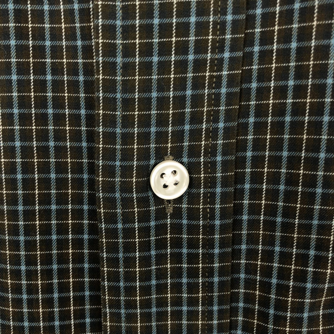 Ralph Lauren Classic Fit Long Sleeve Button Down Check Shirt Men's XL cotton Khaki type Vintage Second Hand