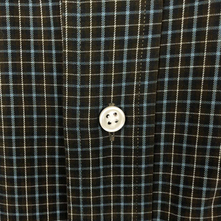 Ralph Lauren Classic Fit Long Sleeve Button Down Check Shirt Men's XL cotton Khaki type Vintage Second Hand