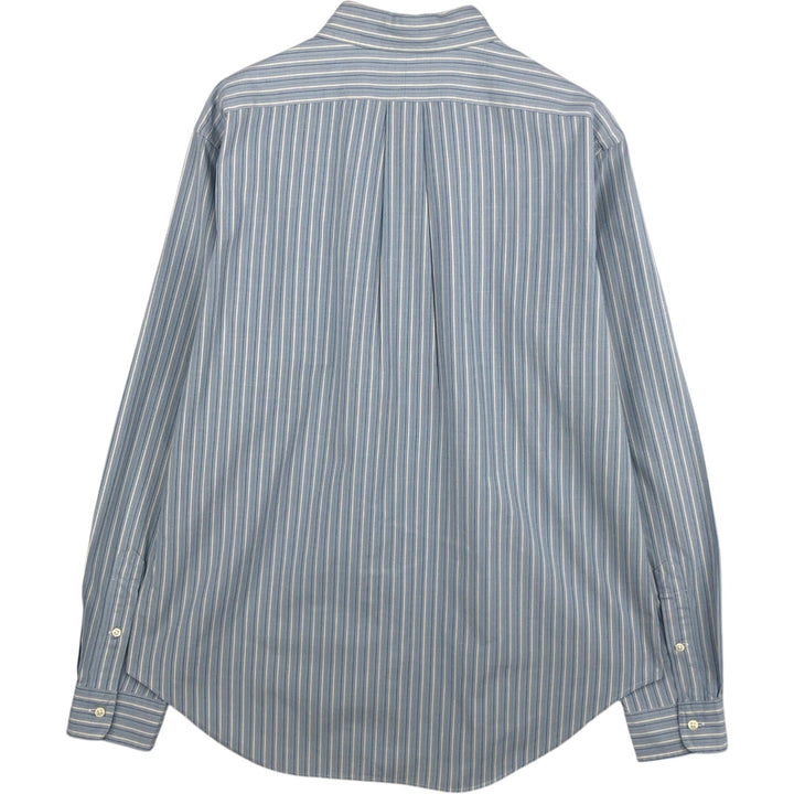Ralph Lauren Classic Fit Long Sleeve Button Down Striped Shirt, Men's Size L cotton Blue type light blue Vintage Second Hand
