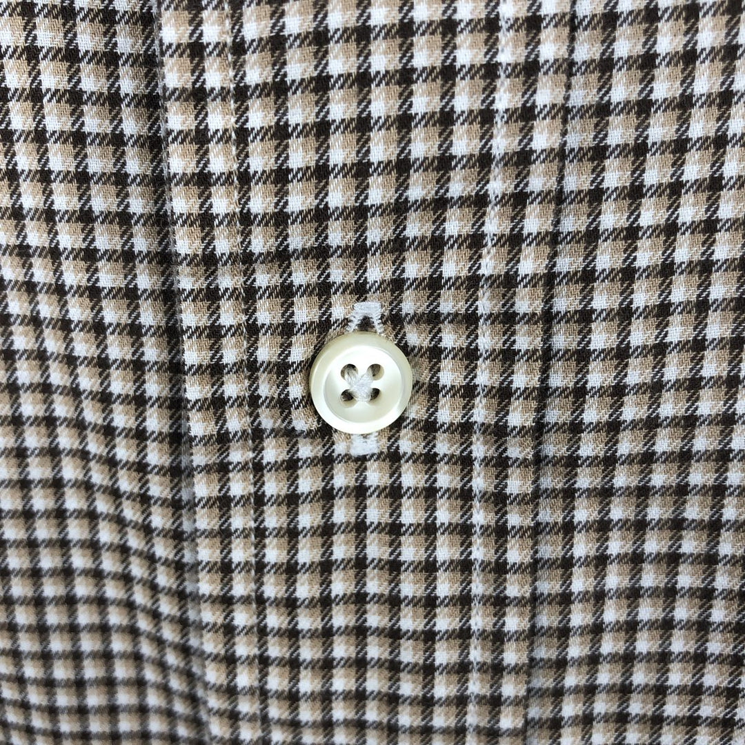 Ralph Lauren YARMOUTH Long Sleeve Button Down Check Shirt Men's XL cotton brown type Vintage Second Hand