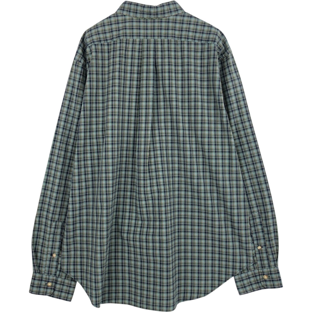 Ralph Lauren Classic Fit Long Sleeve Button Down Check Shirt Men's XL cotton Blue type light blue Vintage Second Hand