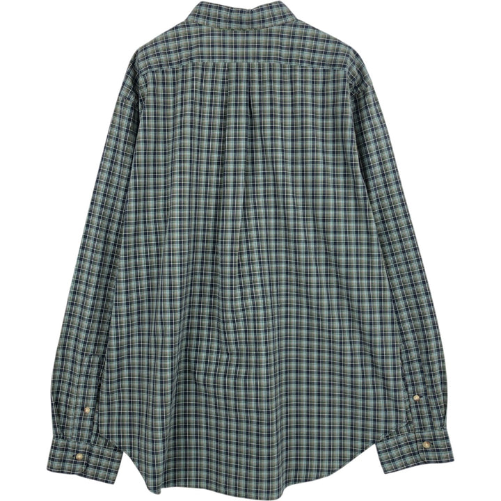Ralph Lauren Classic Fit Long Sleeve Button Down Check Shirt Men's XL cotton Blue type light blue Vintage Second Hand