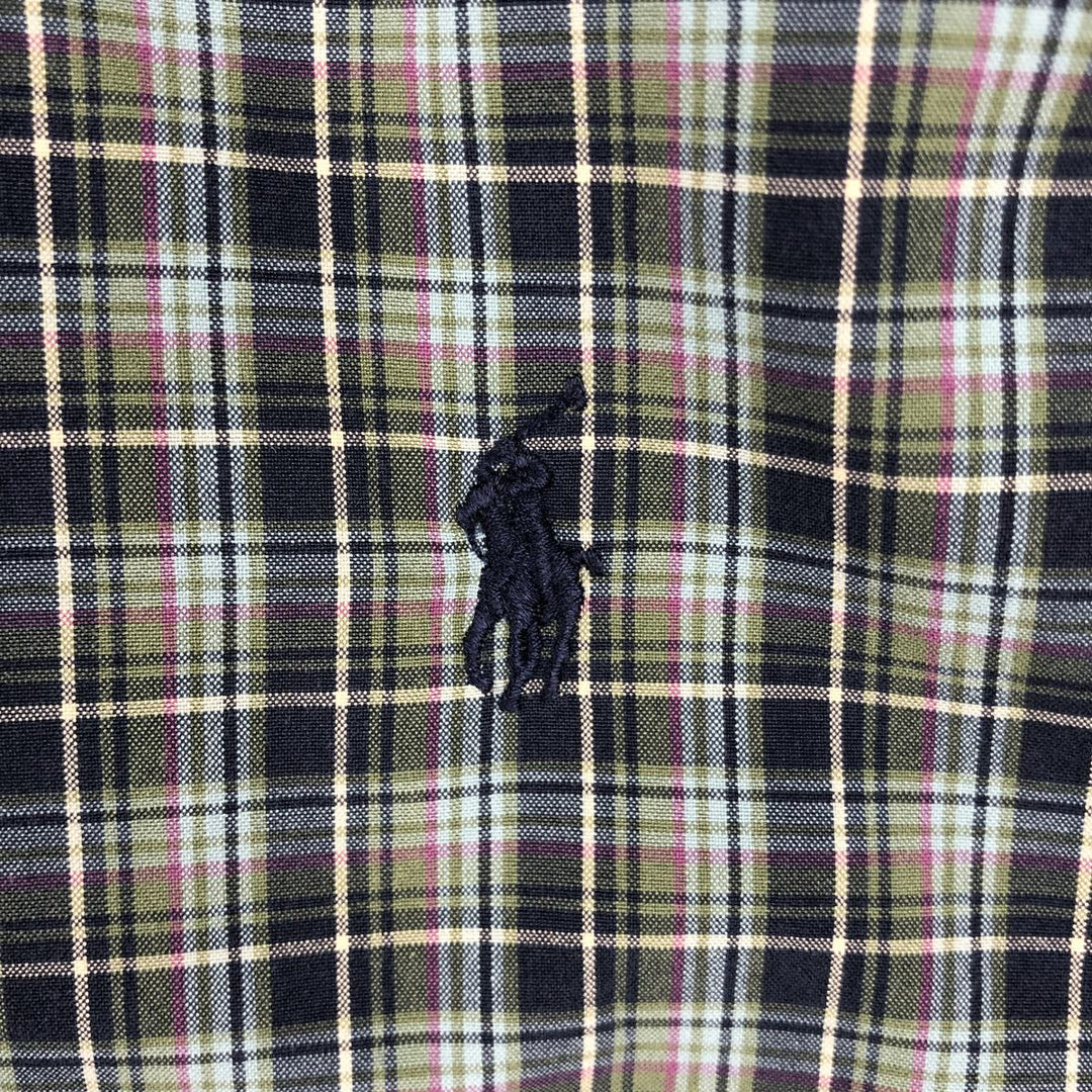 Ralph Lauren Classic Fit Long Sleeve Button Down Check Shirt Men's XL cotton Blue type light blue Vintage Second Hand