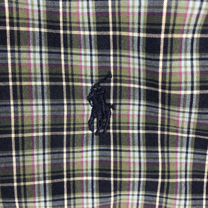 Ralph Lauren Classic Fit Long Sleeve Button Down Check Shirt Men's XL cotton Blue type light blue Vintage Second Hand