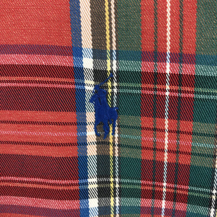 Ralph Lauren long sleeve button down check shirt, men's size M cotton red type Vintage Second Hand