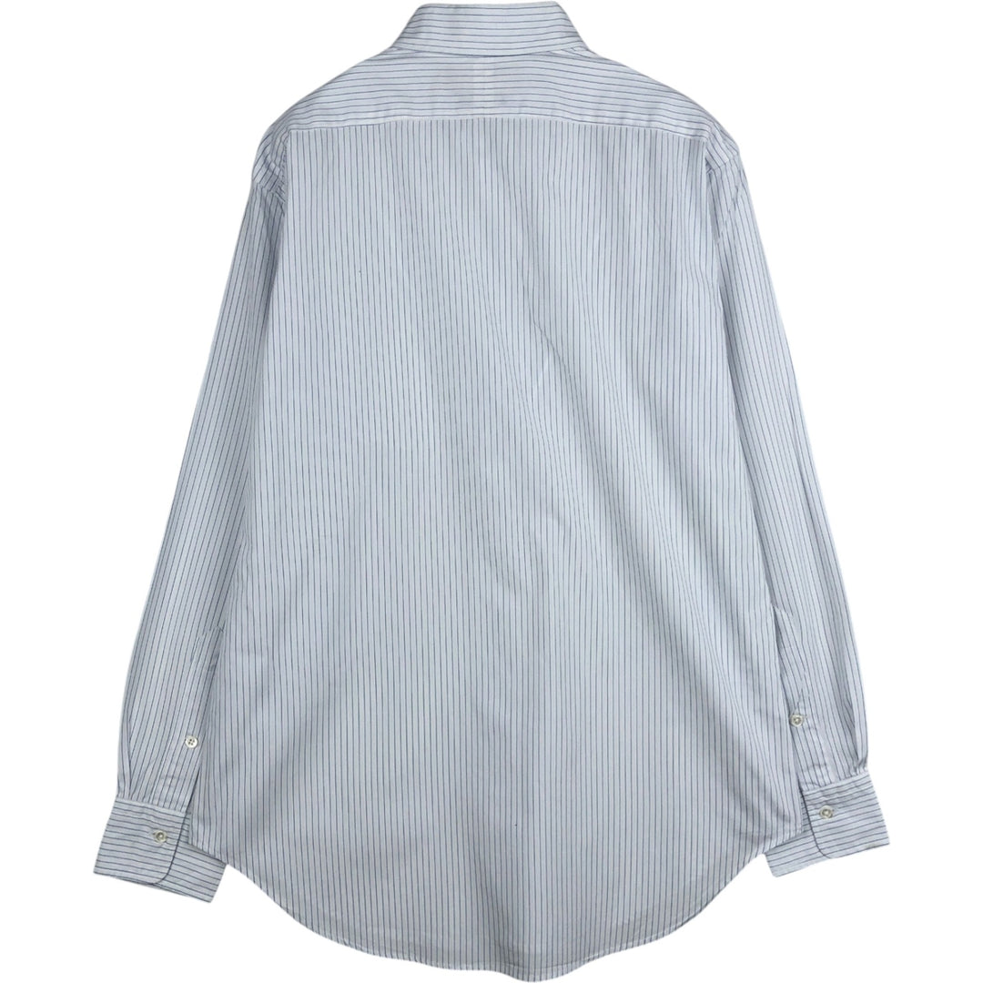 Ralph Lauren POLO by Ralph Lauren long sleeve striped shirt, men's size M cotton white type Vintage Second Hand