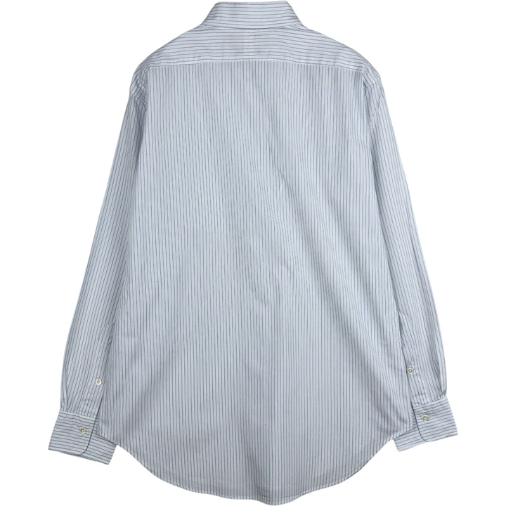Ralph Lauren POLO by Ralph Lauren long sleeve striped shirt, men's size M cotton white type Vintage Second Hand
