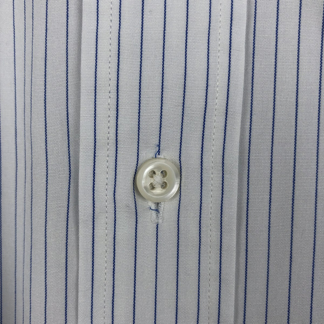 Ralph Lauren POLO by Ralph Lauren long sleeve striped shirt, men's size M cotton white type Vintage Second Hand
