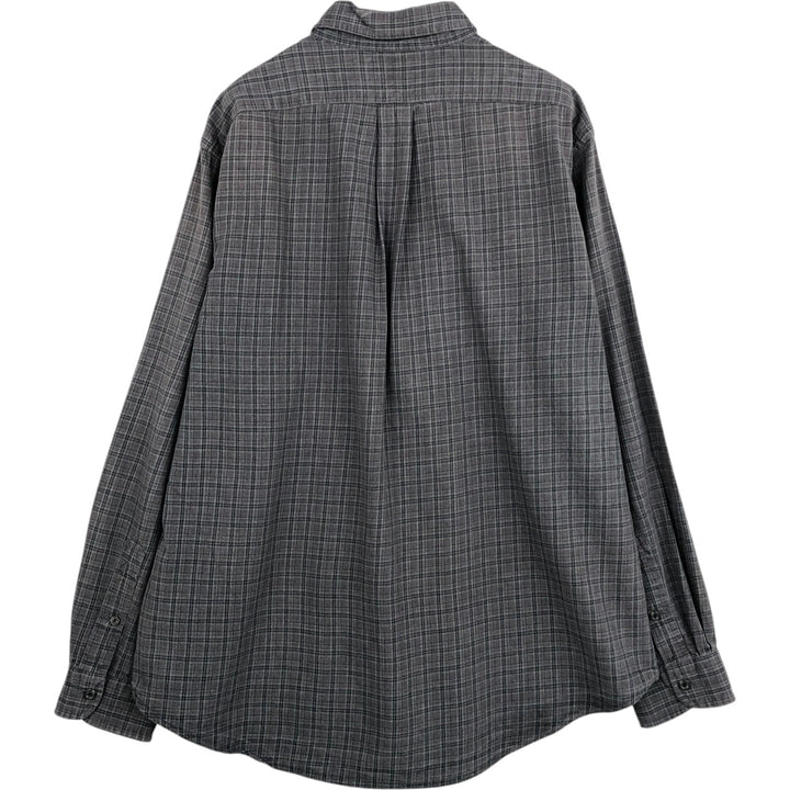 Ralph Lauren CUSTOM FIT long sleeve button down check shirt men's XL size cotton gray type Vintage Second Hand