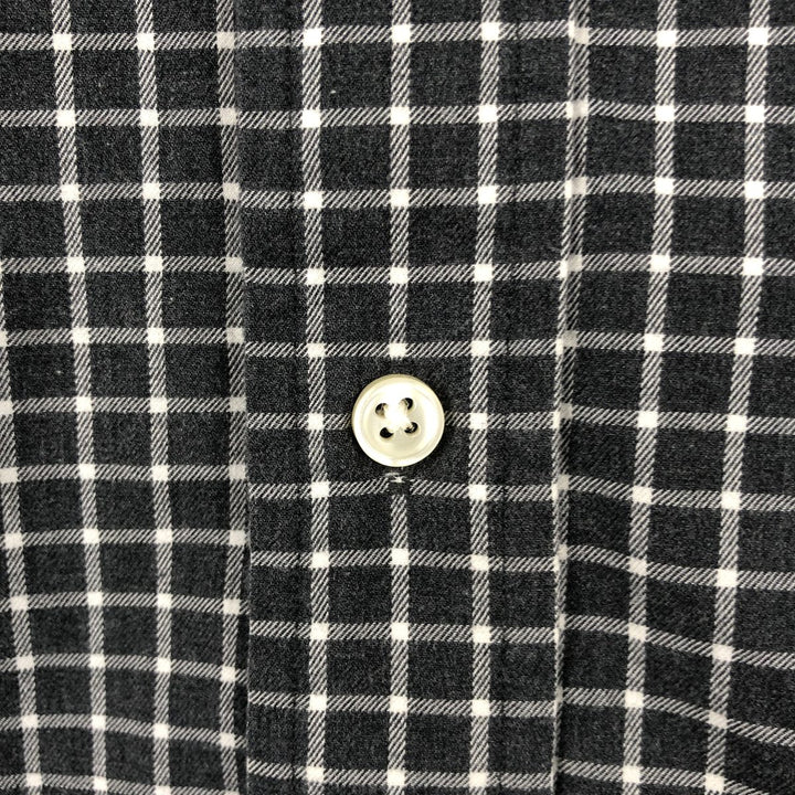 Ralph Lauren CLASSIC FIT Wide Collar Long Sleeve Cotton Check Shirt, Men's Size L (approx.) cotton gray type Vintage Second Hand