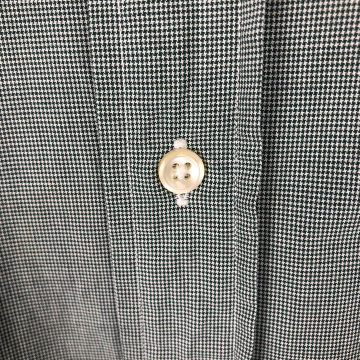 Ralph Lauren YARMOUTH Long Sleeve Button-Down Check Shirt, Men's Size L cotton green type Vintage Second Hand