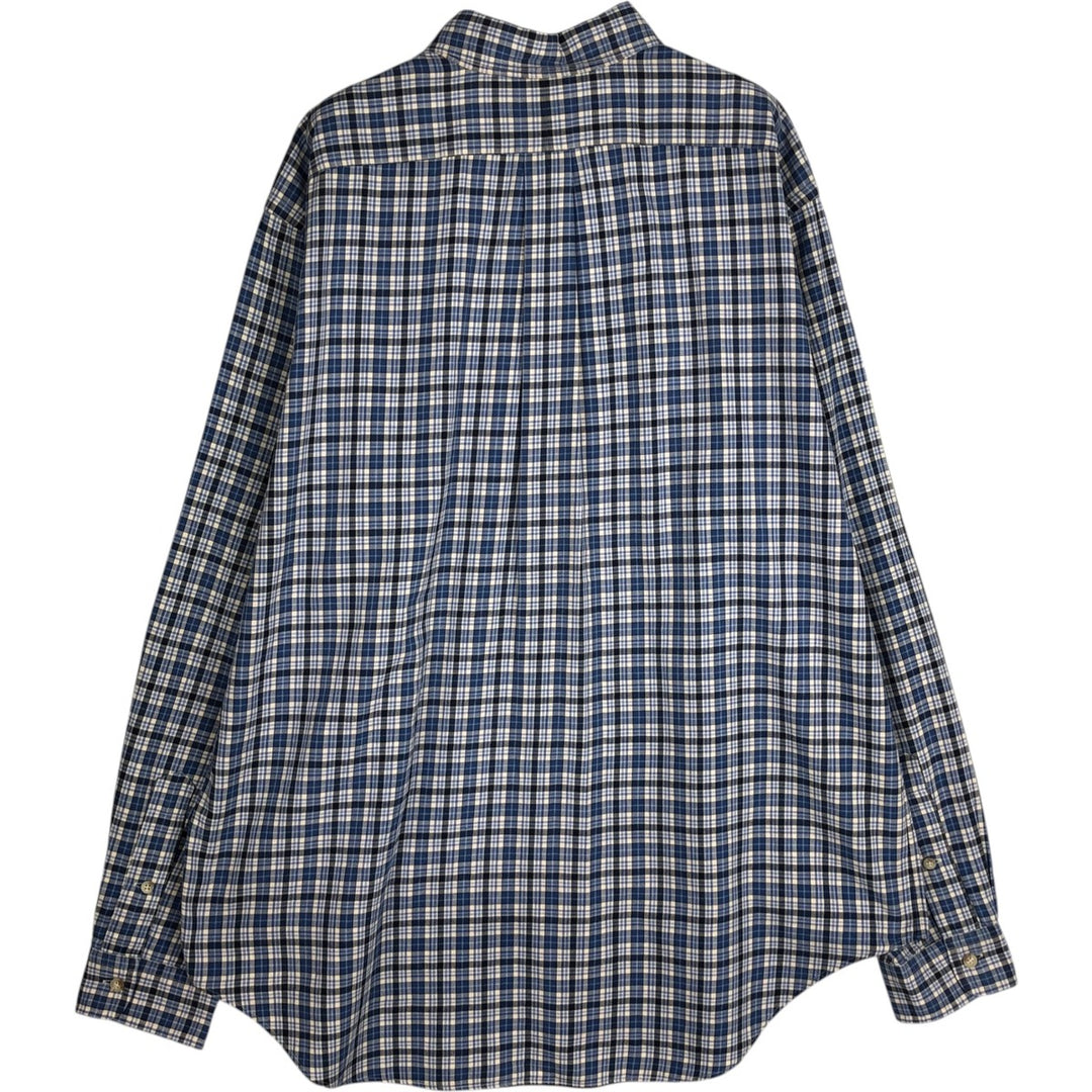 Ralph Lauren Classic Fit Long Sleeve Button Down Check Shirt Men's XL cotton blue type Vintage Second Hand