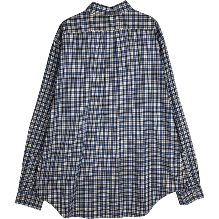 Ralph Lauren Classic Fit Long Sleeve Button Down Check Shirt Men's XL cotton blue type Vintage Second Hand