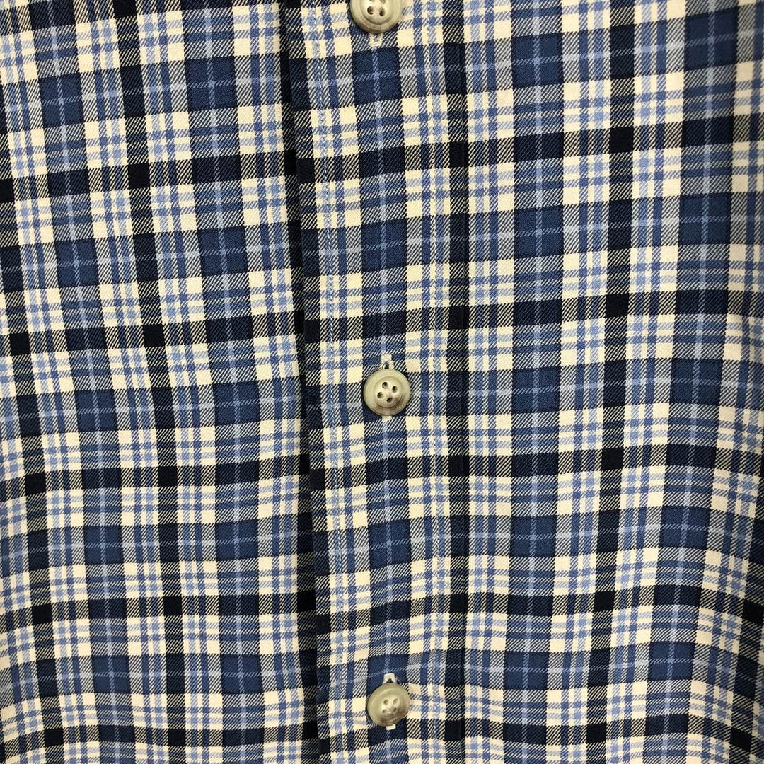 Ralph Lauren Classic Fit Long Sleeve Button Down Check Shirt Men's XL cotton blue type Vintage Second Hand