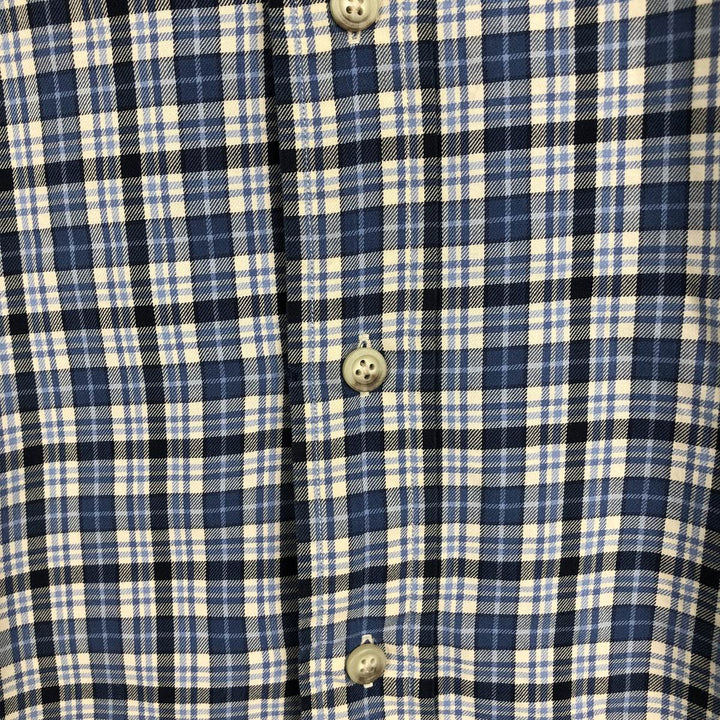 Ralph Lauren Classic Fit Long Sleeve Button Down Check Shirt Men's XL cotton blue type Vintage Second Hand