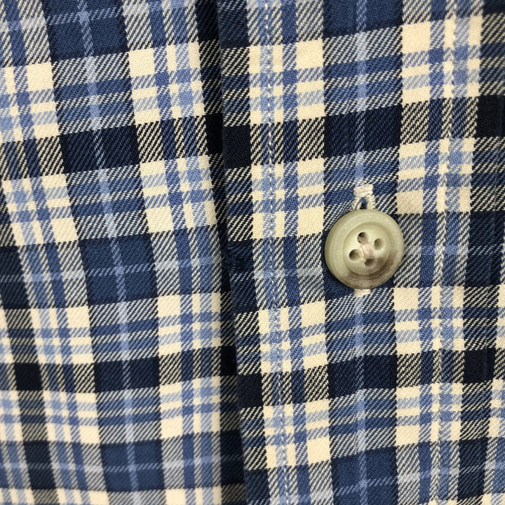 Ralph Lauren Classic Fit Long Sleeve Button Down Check Shirt Men's XL cotton blue type Vintage Second Hand