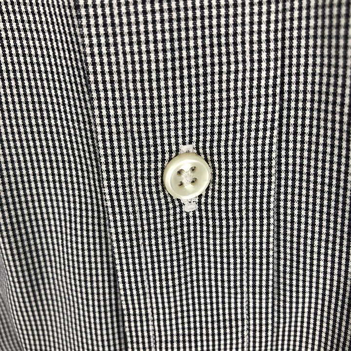 Ralph Lauren BLAKE long sleeve button down check shirt, men's XL size cotton black type Vintage Second Hand
