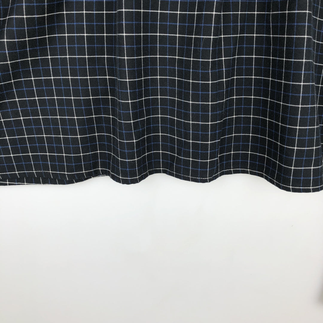 Ralph Lauren Classic Fit Long Sleeve Button Down Check Shirt Men's XL cotton navy blue type Vintage Second Hand