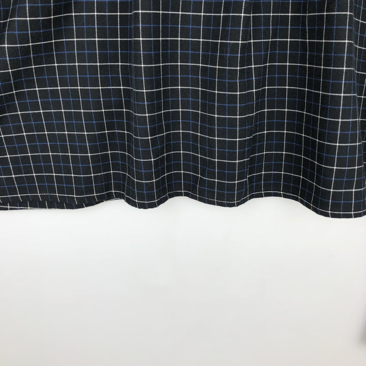Ralph Lauren Classic Fit Long Sleeve Button Down Check Shirt Men's XL cotton navy blue type Vintage Second Hand