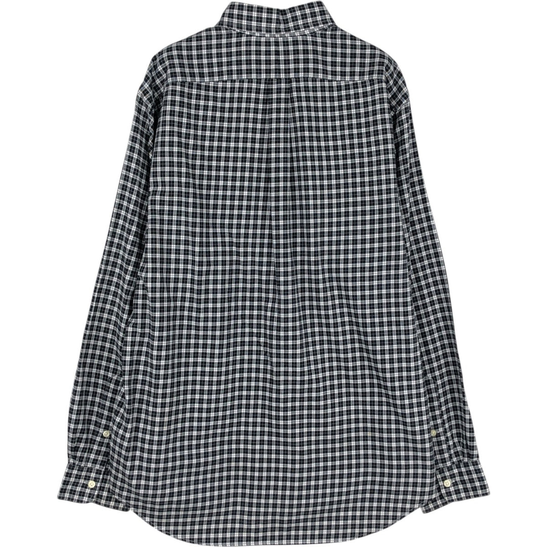 Ralph Lauren long sleeve button down check shirt, men's size L cotton black type Vintage Second Hand
