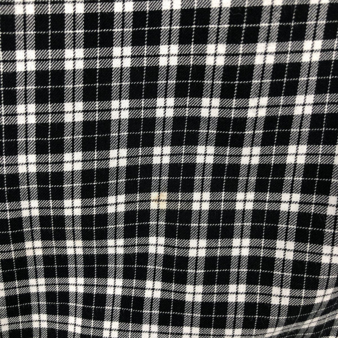 Ralph Lauren long sleeve button down check shirt, men's size L cotton black type Vintage Second Hand