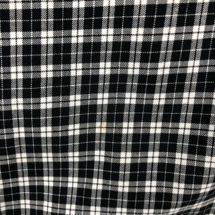 Ralph Lauren long sleeve button down check shirt, men's size L cotton black type Vintage Second Hand