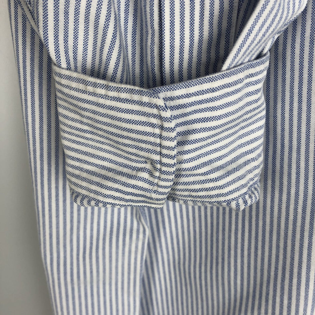 Ralph Lauren YARMOUTH Long Sleeve Button-Down Striped Shirt, Men's XL cotton blue type Vintage Second Hand