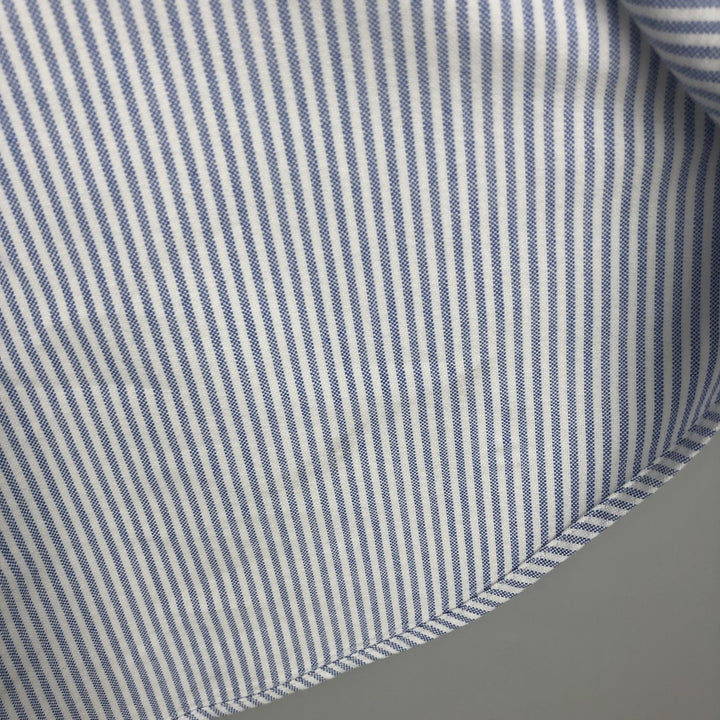Ralph Lauren YARMOUTH Long Sleeve Button-Down Striped Shirt, Men's XL cotton blue type Vintage Second Hand